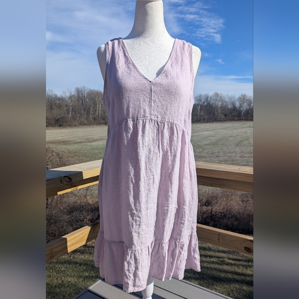 Cynthia Rowley Linen Brand New Sundress Pastel Purple Size Large